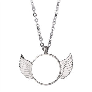 sublimation necklace with wings