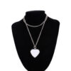 sublimation heart necklace