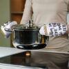 Blank sublimation oven mitts use in kitchen