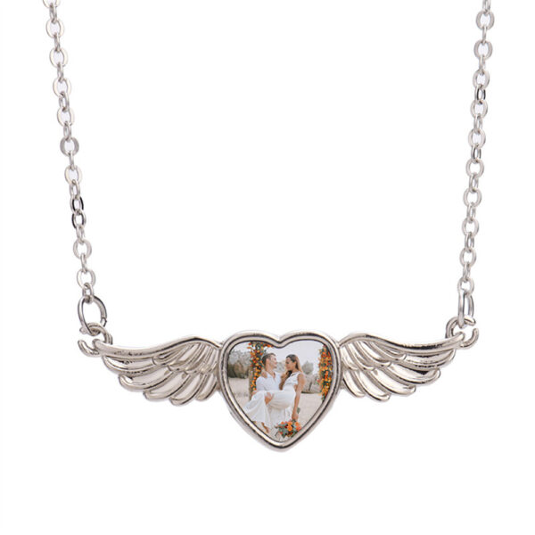 angel wing sublimation necklace