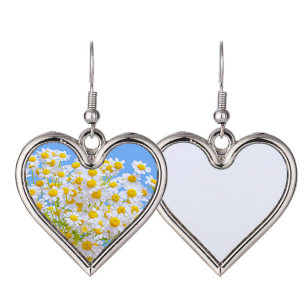 heart sublimation earring