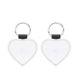 heart sublimation leather keychain