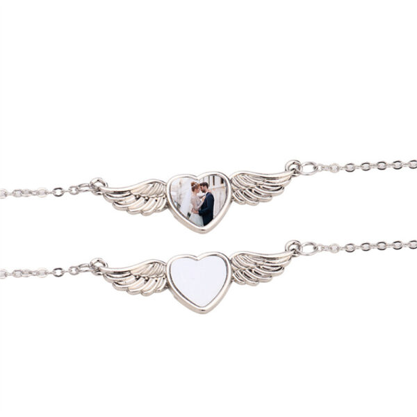 angel wing sublimation necklace